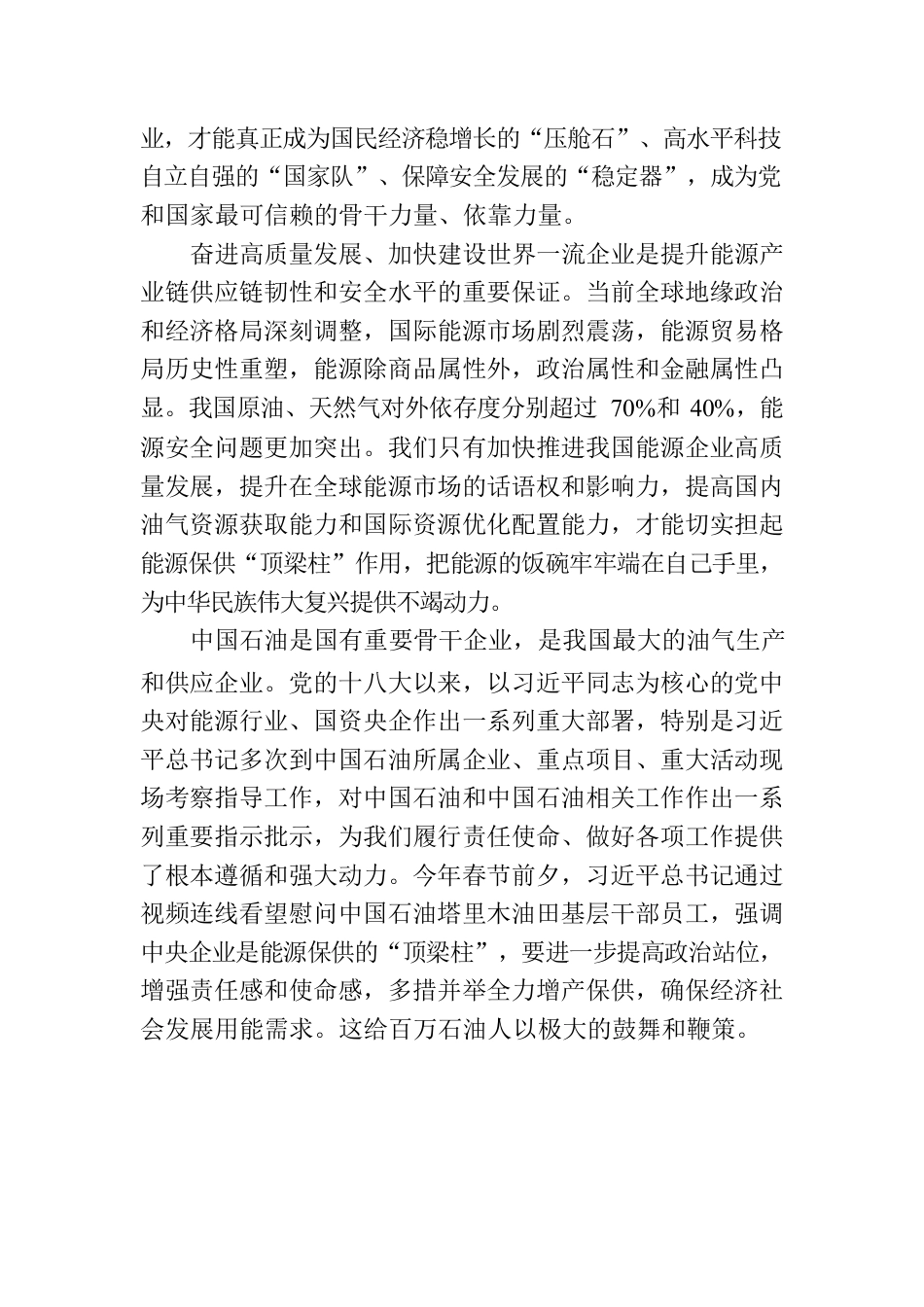 中国石油：奋进高质量发展加快建设世界一流企业.docx_第2页