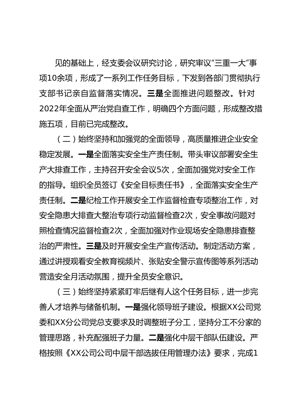 国企党支部2023年落实全面从严治党（党建）责任年中自查报告（一）.docx_第3页