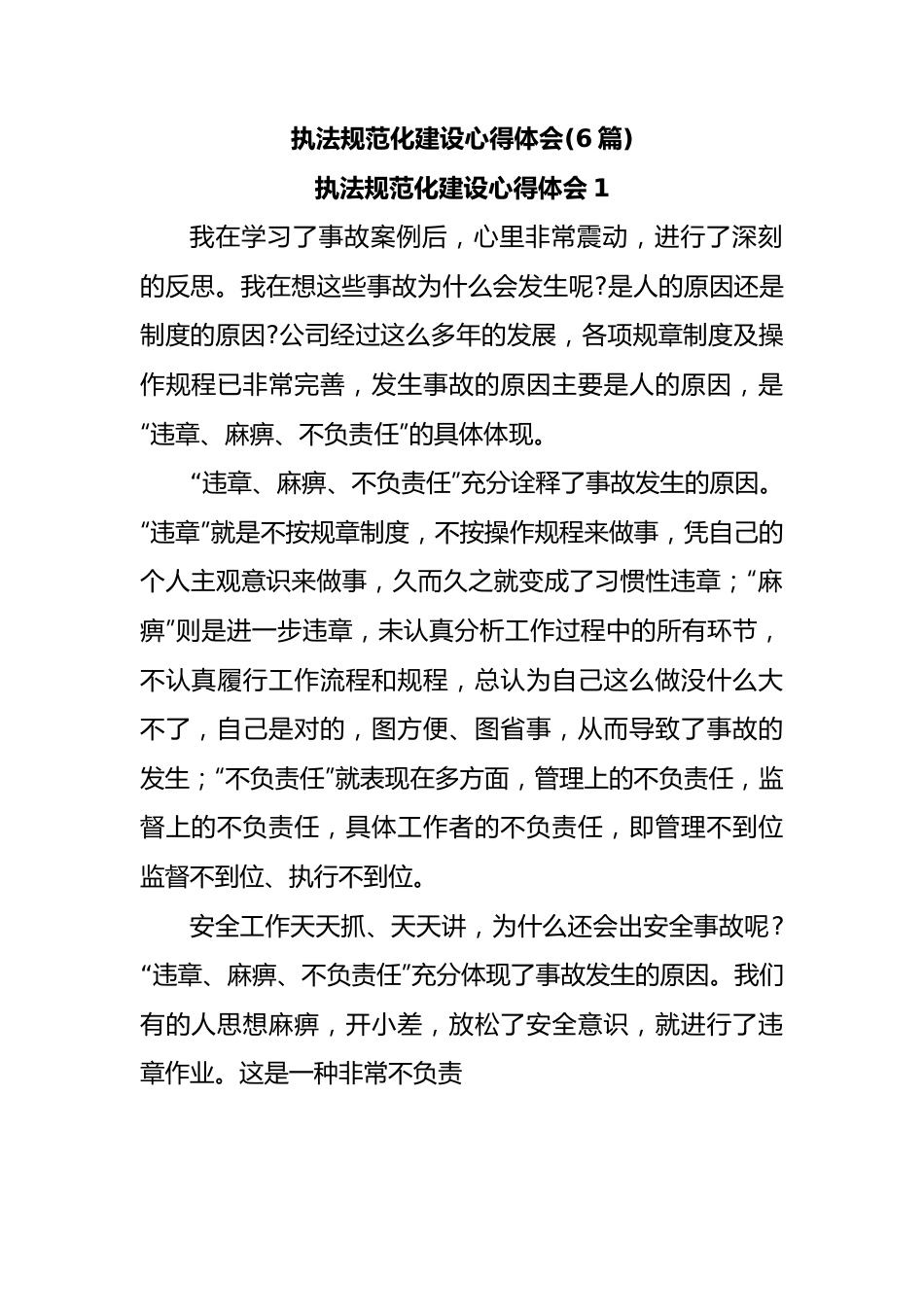 (6篇)执法规范化建设心得体会.docx_第1页