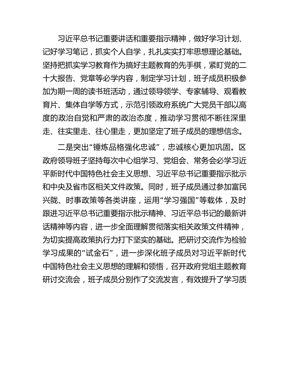 县政府党组主题教育自查评估报告.docx_第2页