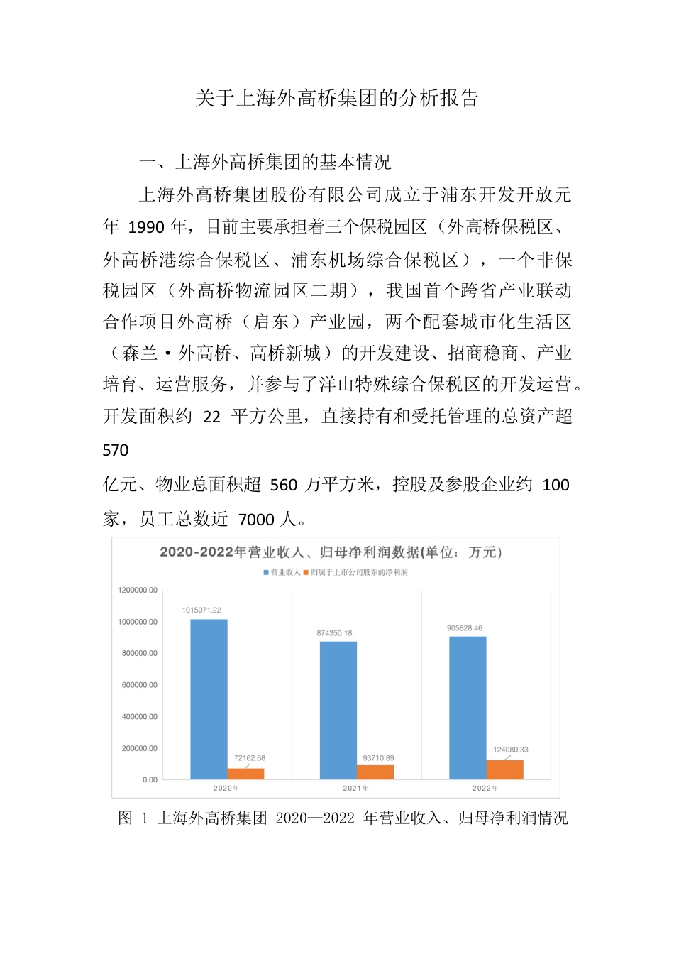 关于上海外高桥集团的分析报告.docx_第1页