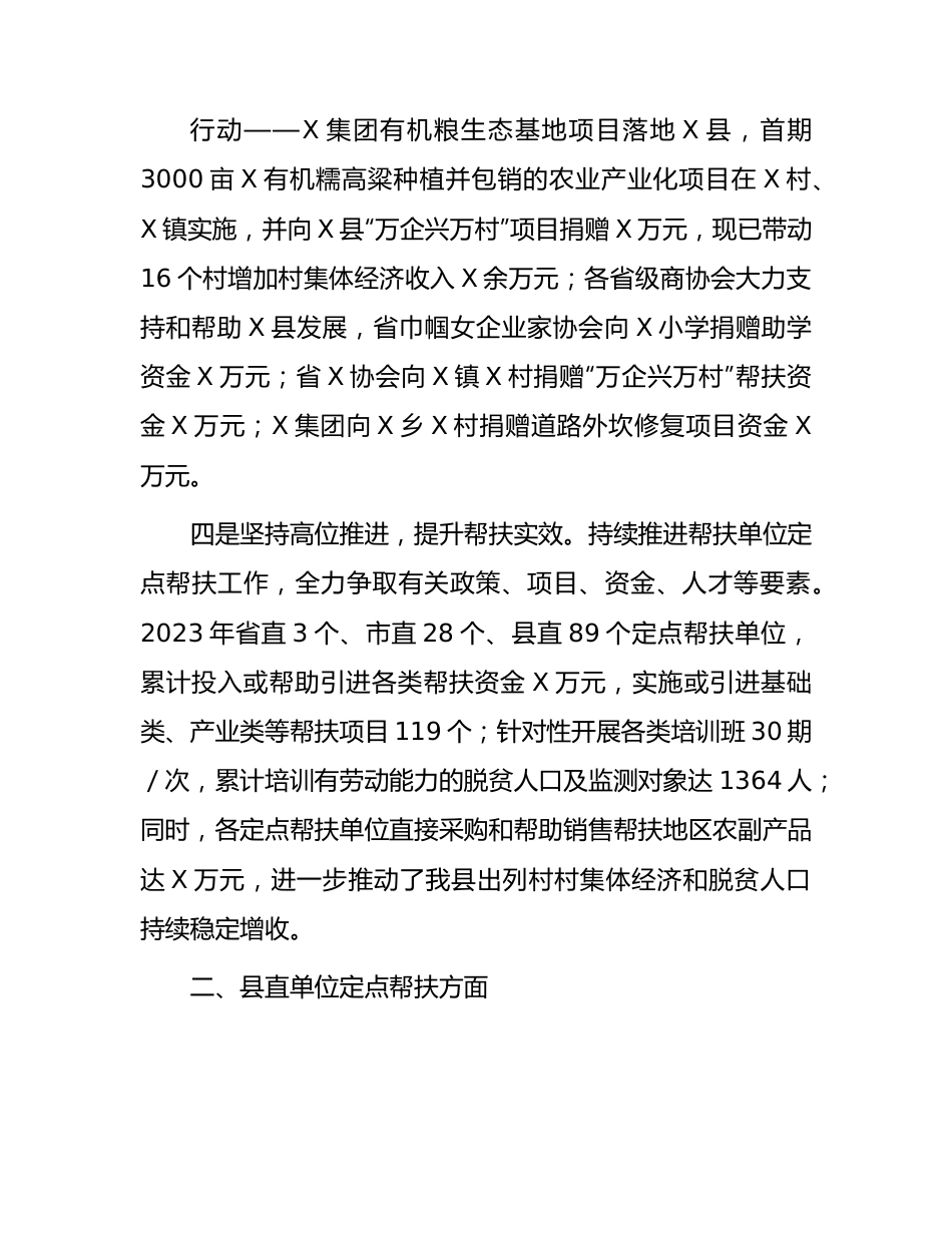 县2023年度定点帮扶工作总结.docx_第3页