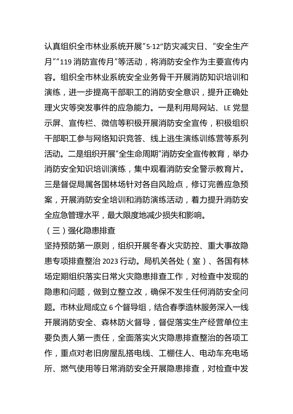 X市林业局2023年消防安全工作总结.docx_第3页