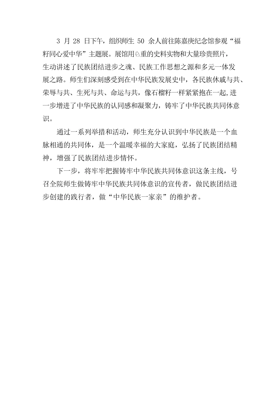 铸牢中华民族共同体意识主题月活动总结.docx_第2页