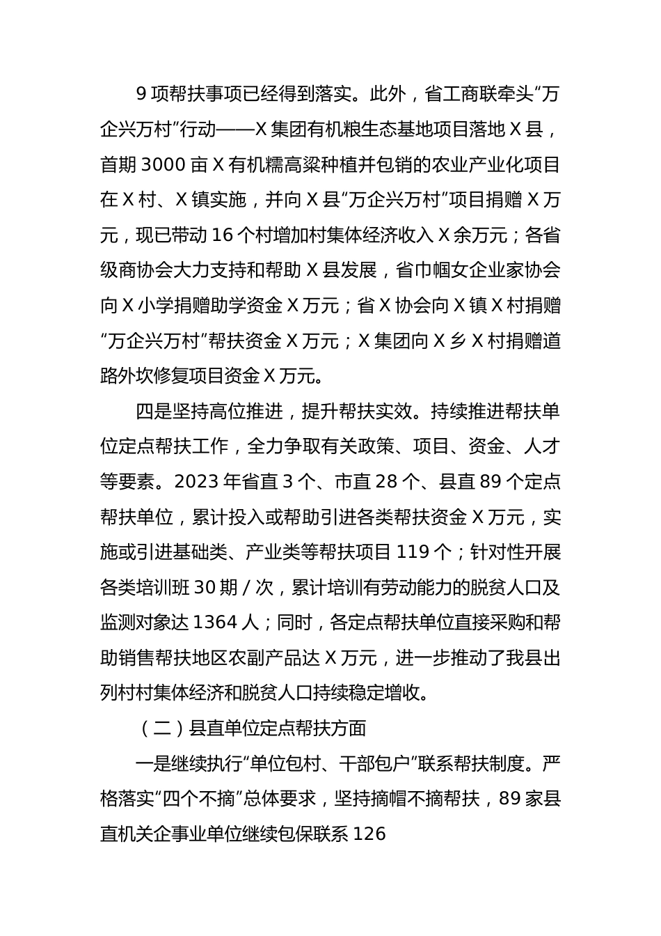 X县2023年度定点帮扶工作总结.docx_第3页