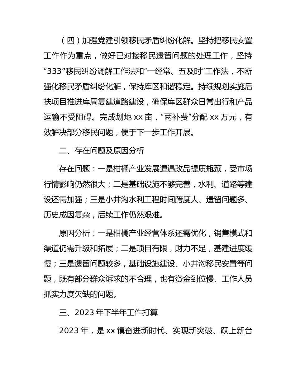 乡镇2023年上半年工作总结和下半年工作打算.docx_第3页