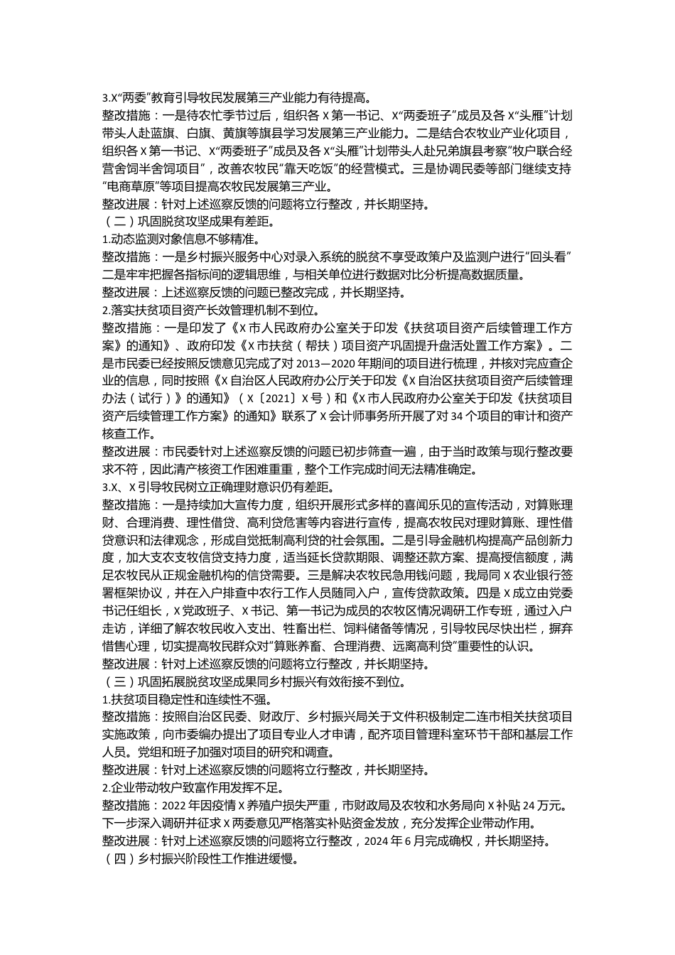 X市乡村振兴局关于巡察整改工作情况的报告.docx_第3页