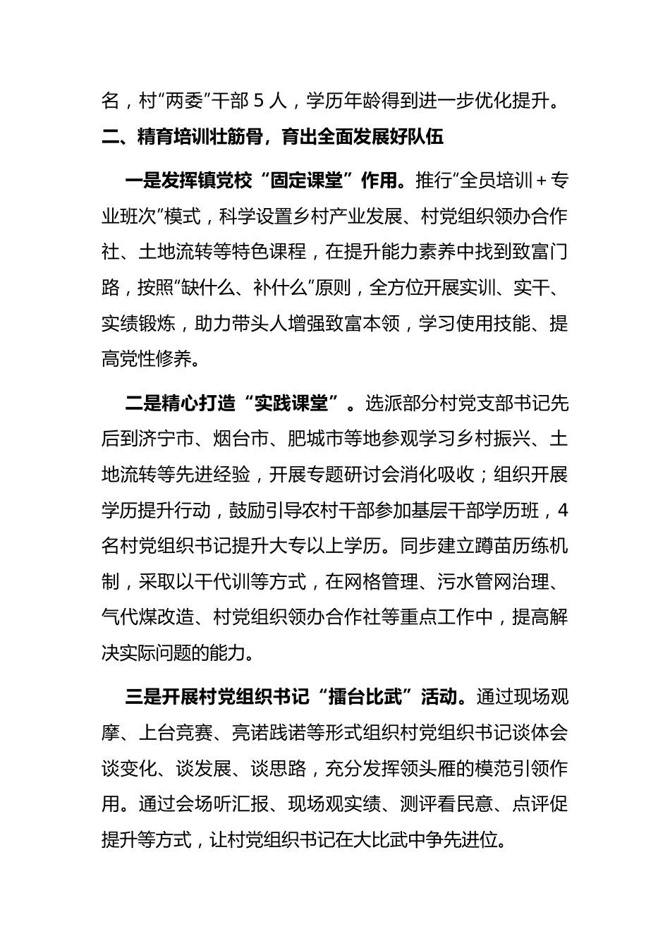 乡镇党委基层党组织带头人队伍建设工作汇报.docx_第2页