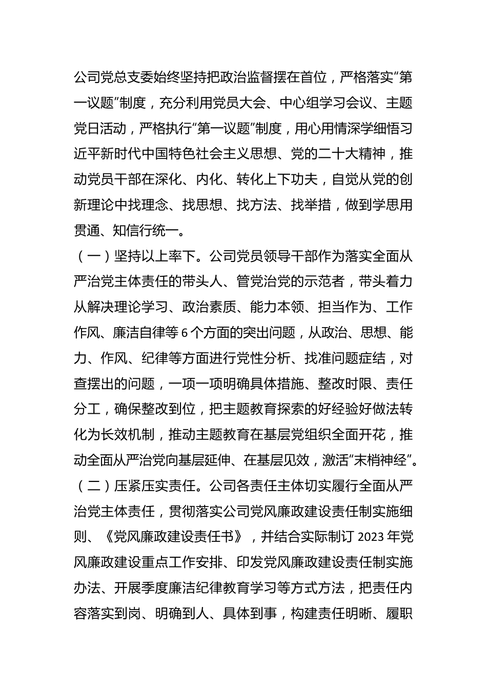 公司2024年党风廉政建设和反腐败工作报告.docx_第3页