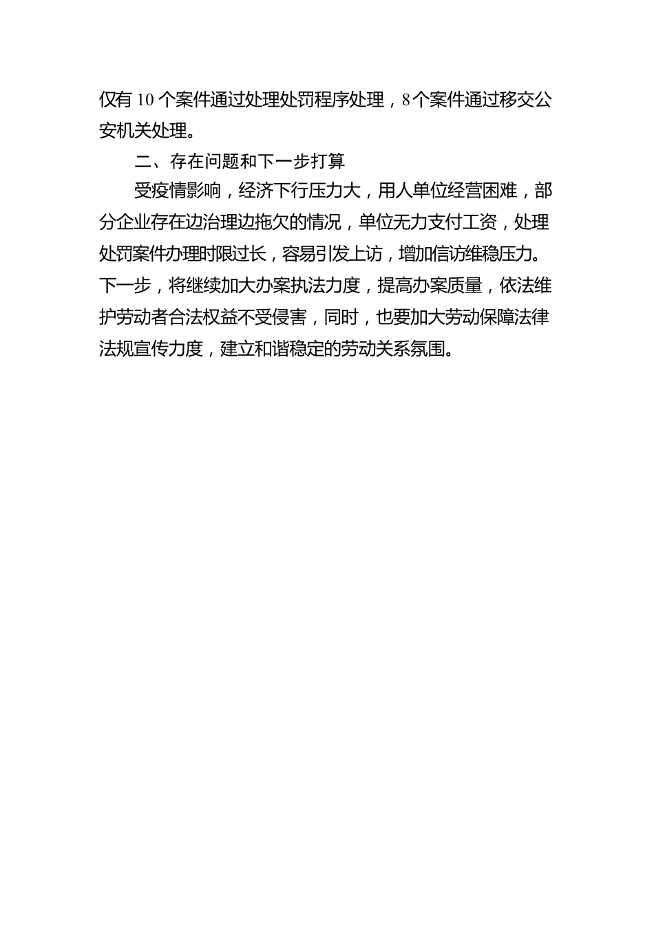 XX区人力资源和社会保障局2022年度行政执法工作开展情况报告（20221219）.docx_第3页