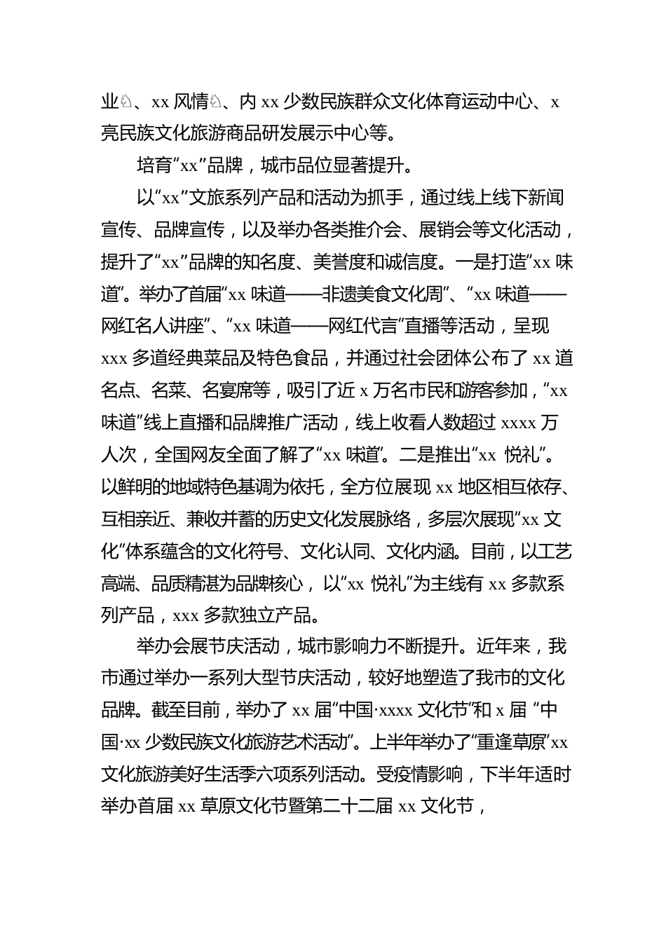 人民政府关于文旅产业深度融合发展工作推进情况报告（市级）.docx_第3页