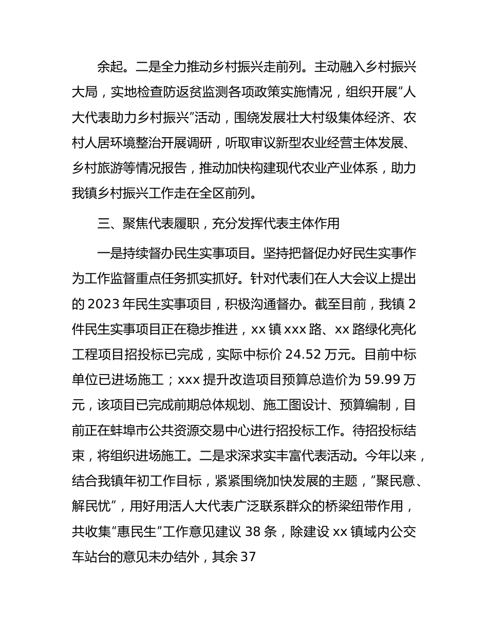 乡镇2023年上半年人大主席团工作报告（总结）.docx_第3页