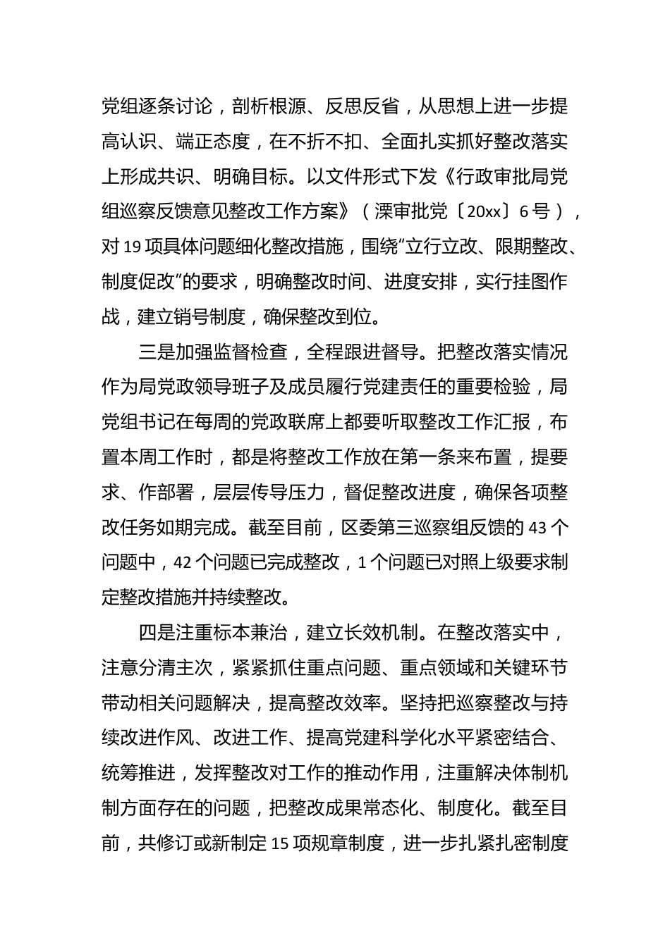 关于行政审批局党组巡察整改情况的报告.docx_第3页