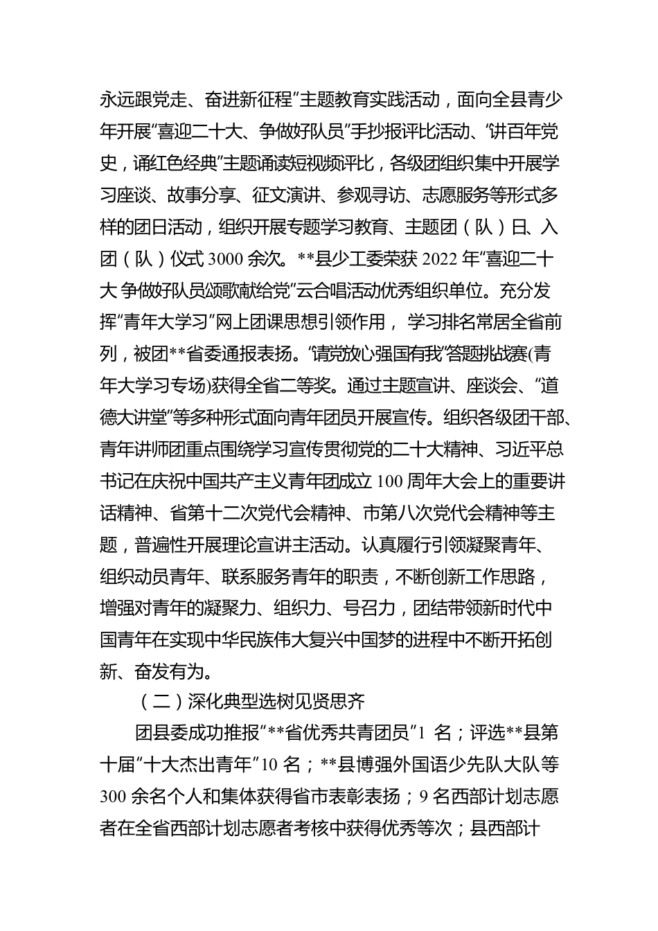 共青团县委2022年工作情况报告.docx_第2页