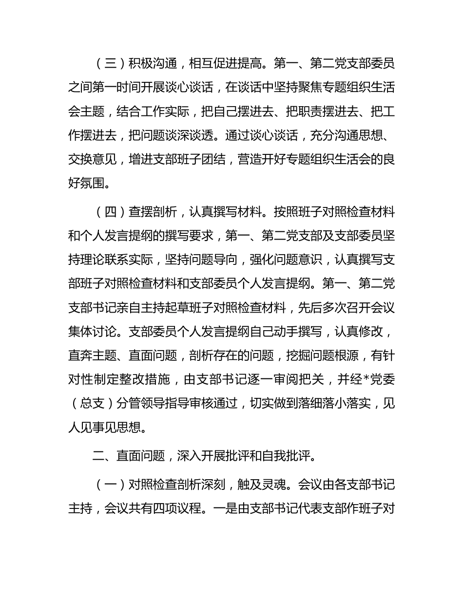 各支部召开主题教育专题组织生活会情况报告.docx_第3页