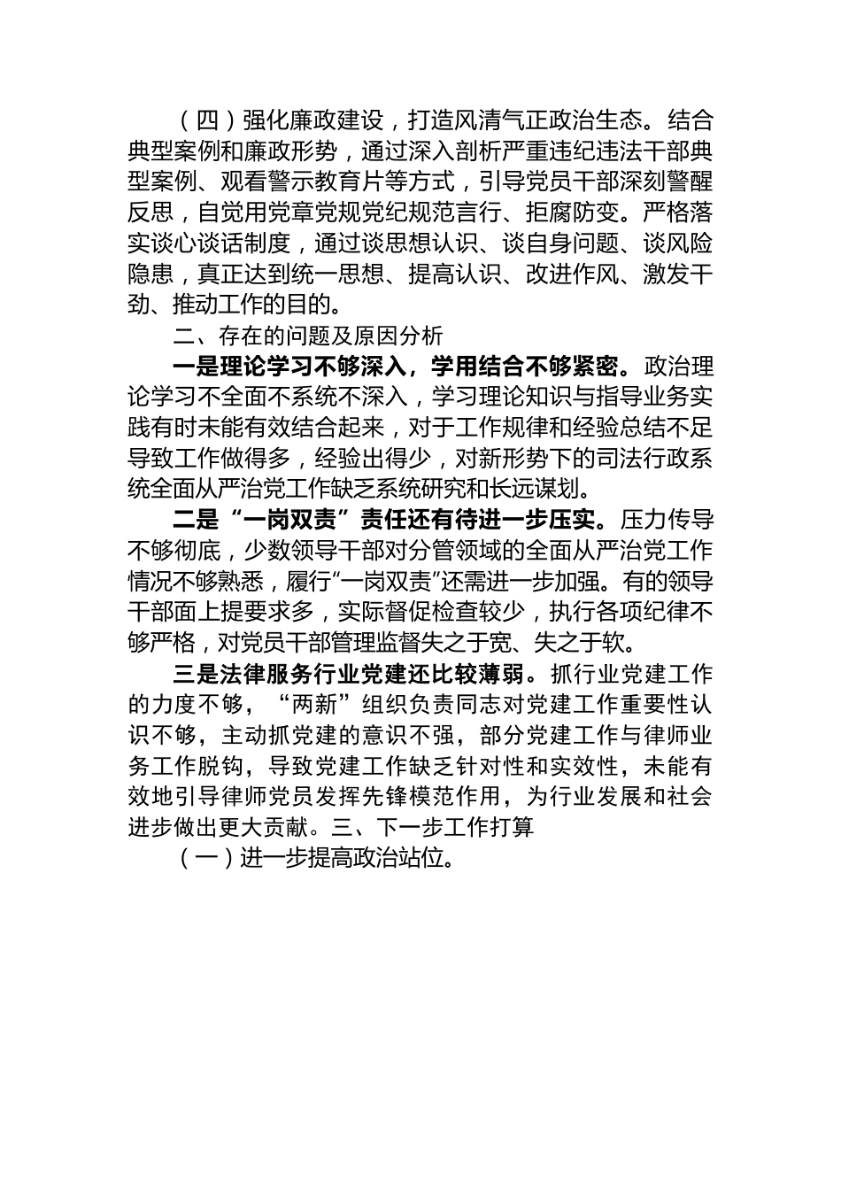 区司法局落实全面从严治党主体责任情况报告.docx_第3页