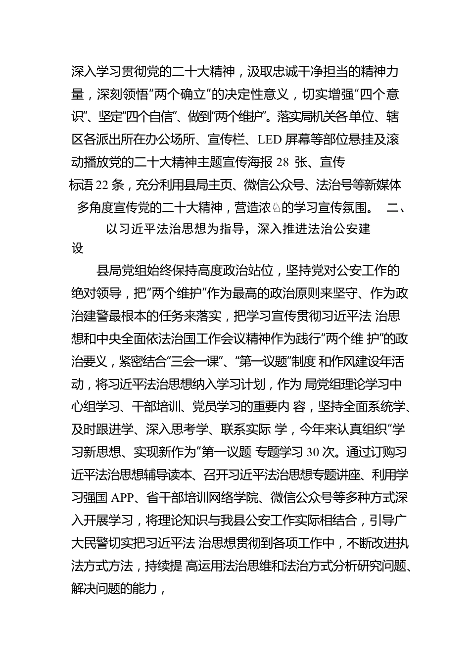 XX县公安局2022年法治政府建设年度报告（20221205）.docx_第2页