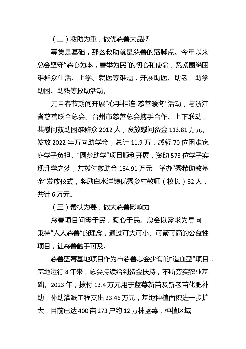 市慈善总会2023年工作总结.docx_第3页