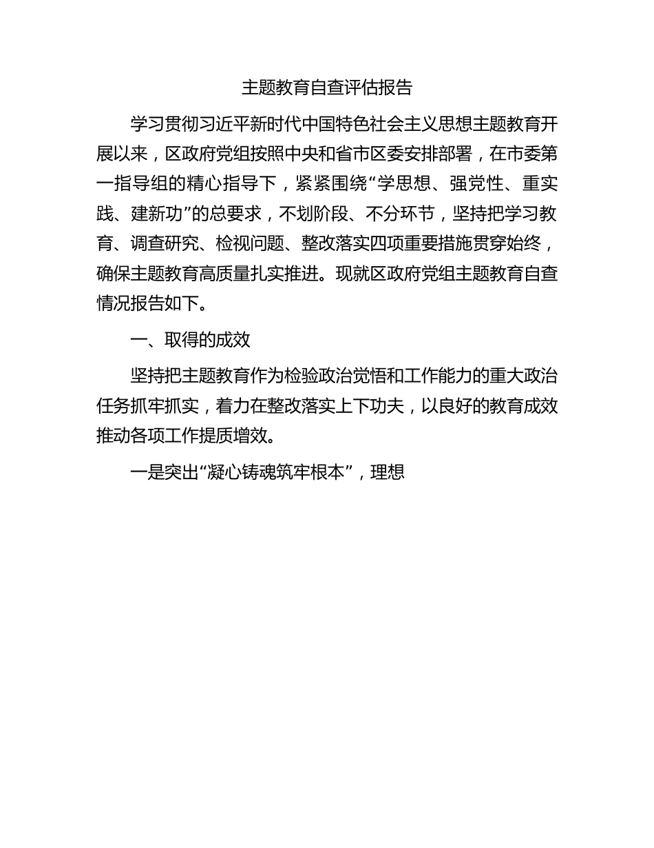 县区主题教育自查评估报告（3800字总结）.docx_第1页