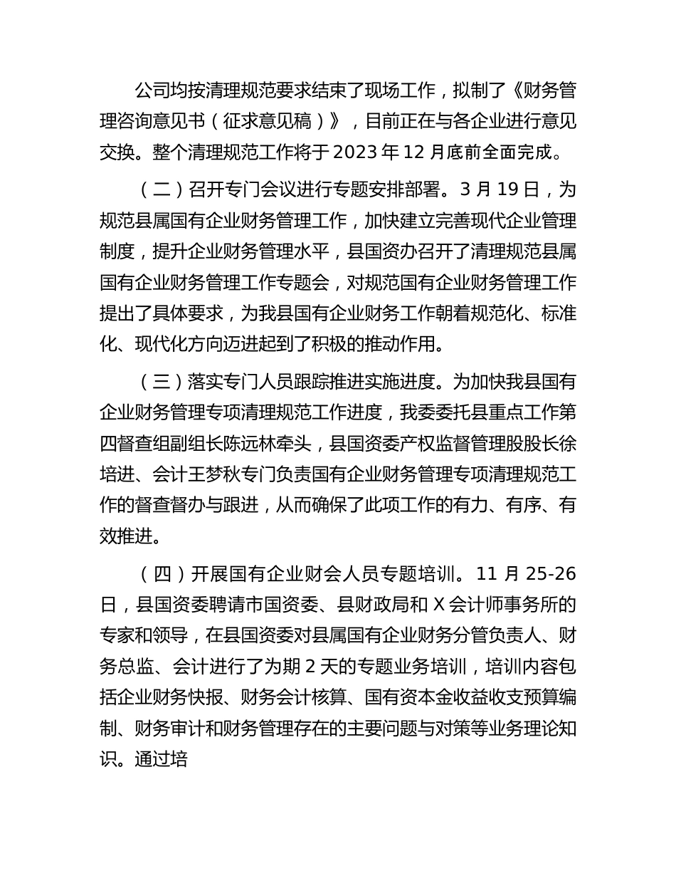 关于清理规范国有企业财务管理工作的总结.docx_第2页