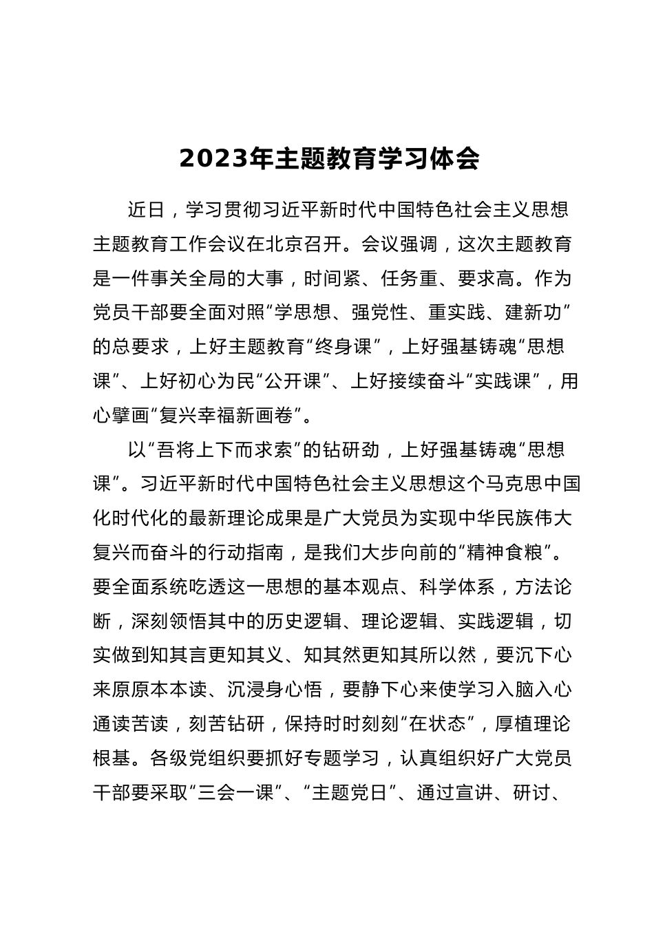 2023年主题教育学习体会.docx_第1页