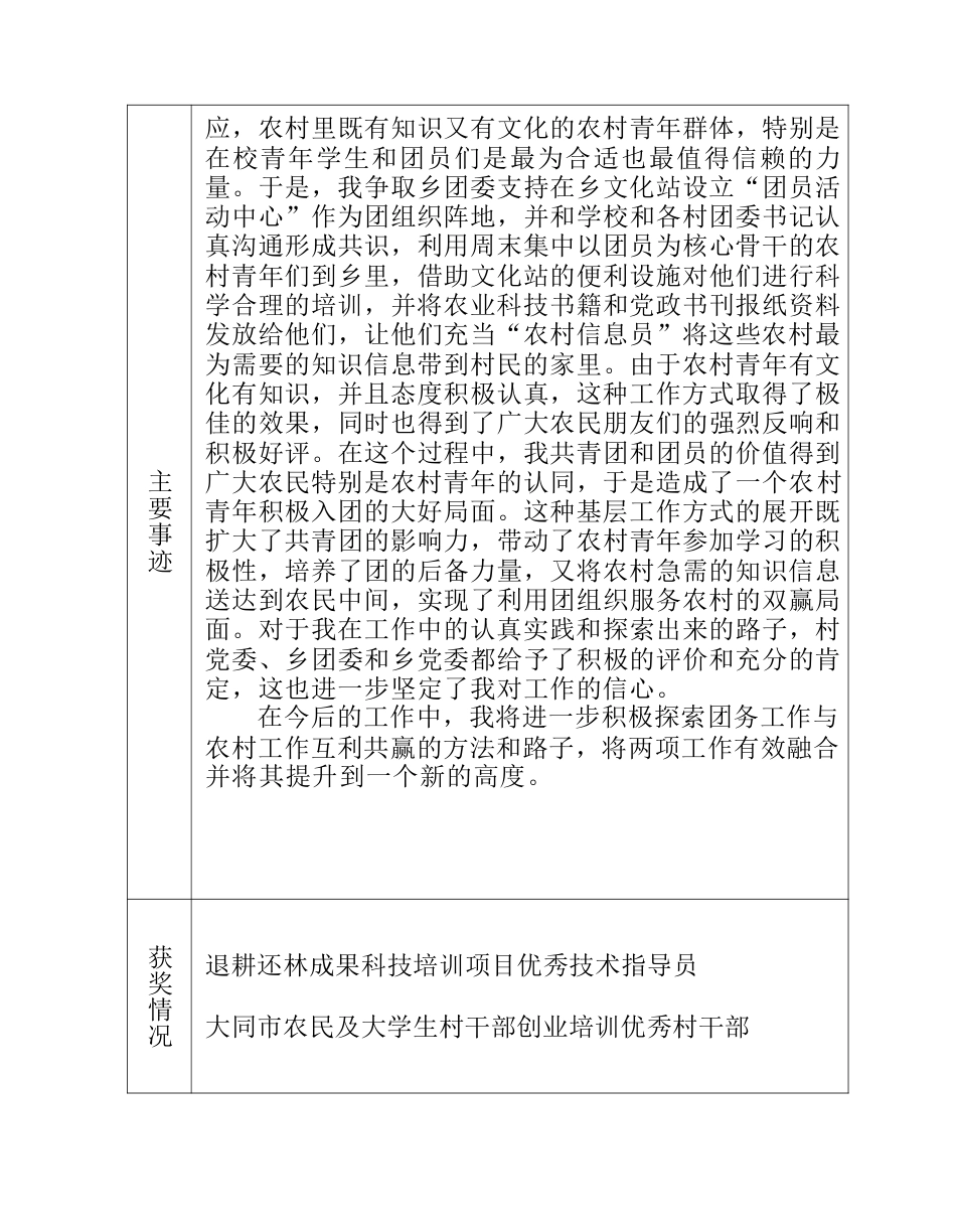 优秀团务工作者申报表.docx_第2页