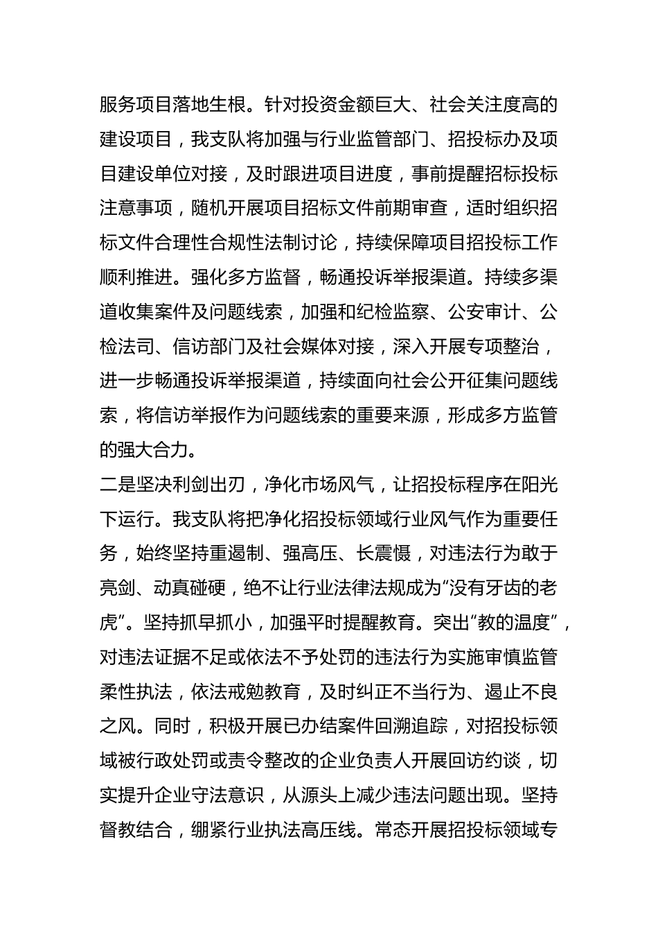 招投标领域专项治理表态发言.docx_第3页