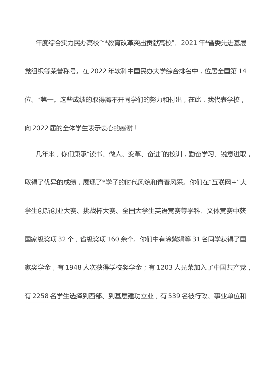 执行董事、校长在2022届学生毕业典礼暨学位授予仪式上的讲话.docx_第3页