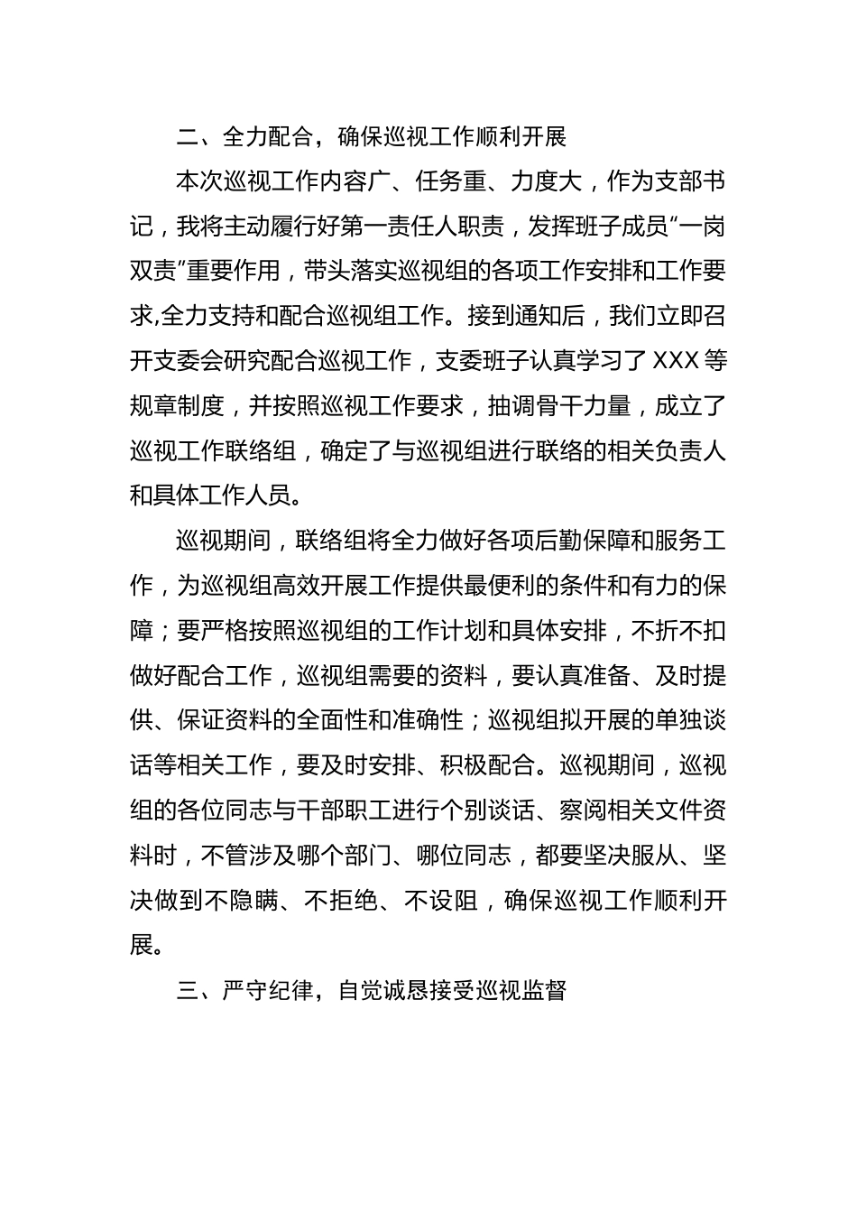 巡视动员会上的表态发言---公司.docx_第3页