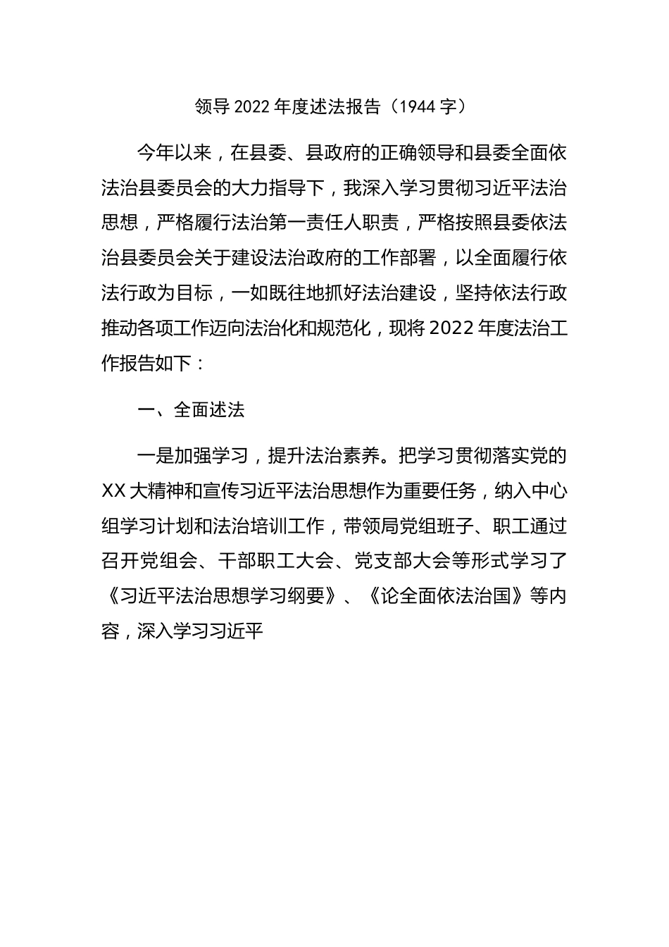 领导2022年度述法报告.docx_第1页