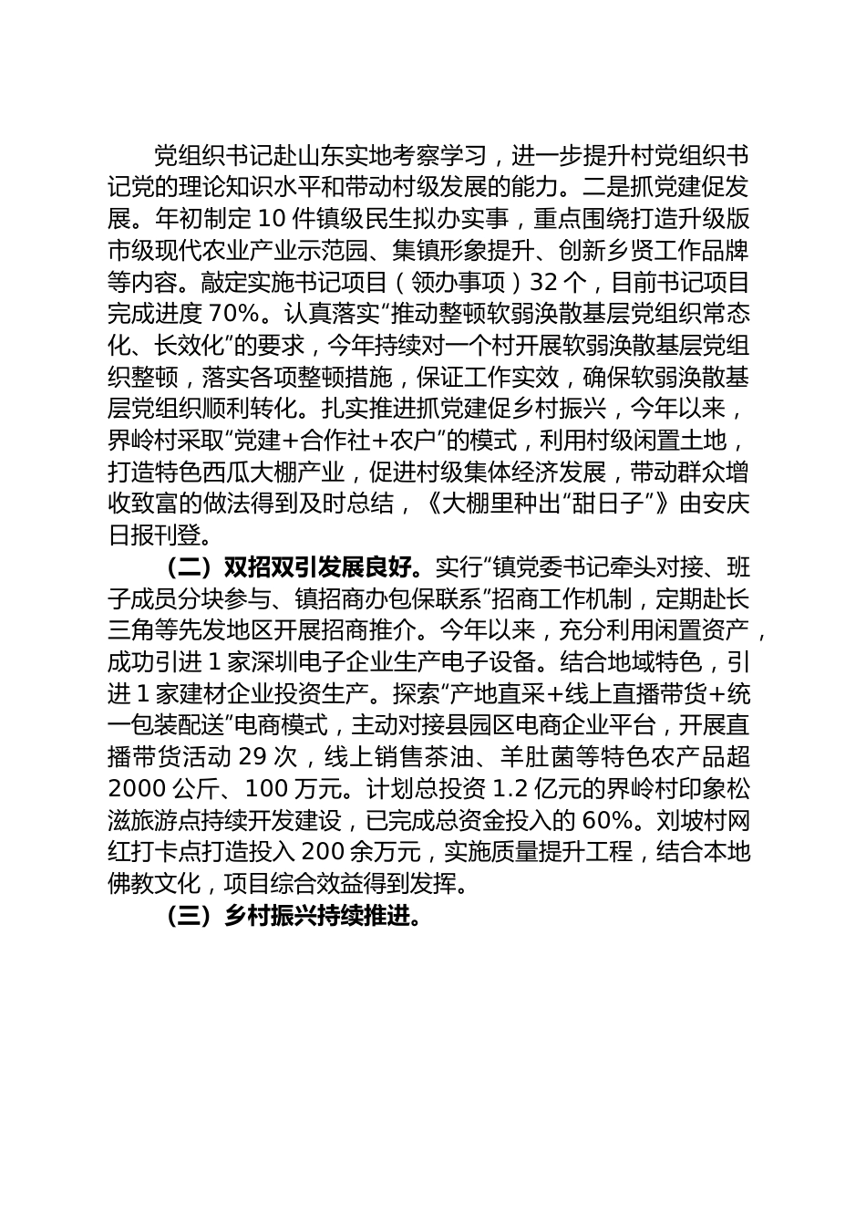 镇2023年上半年工作总结与2023年下半年工作计划.docx_第2页