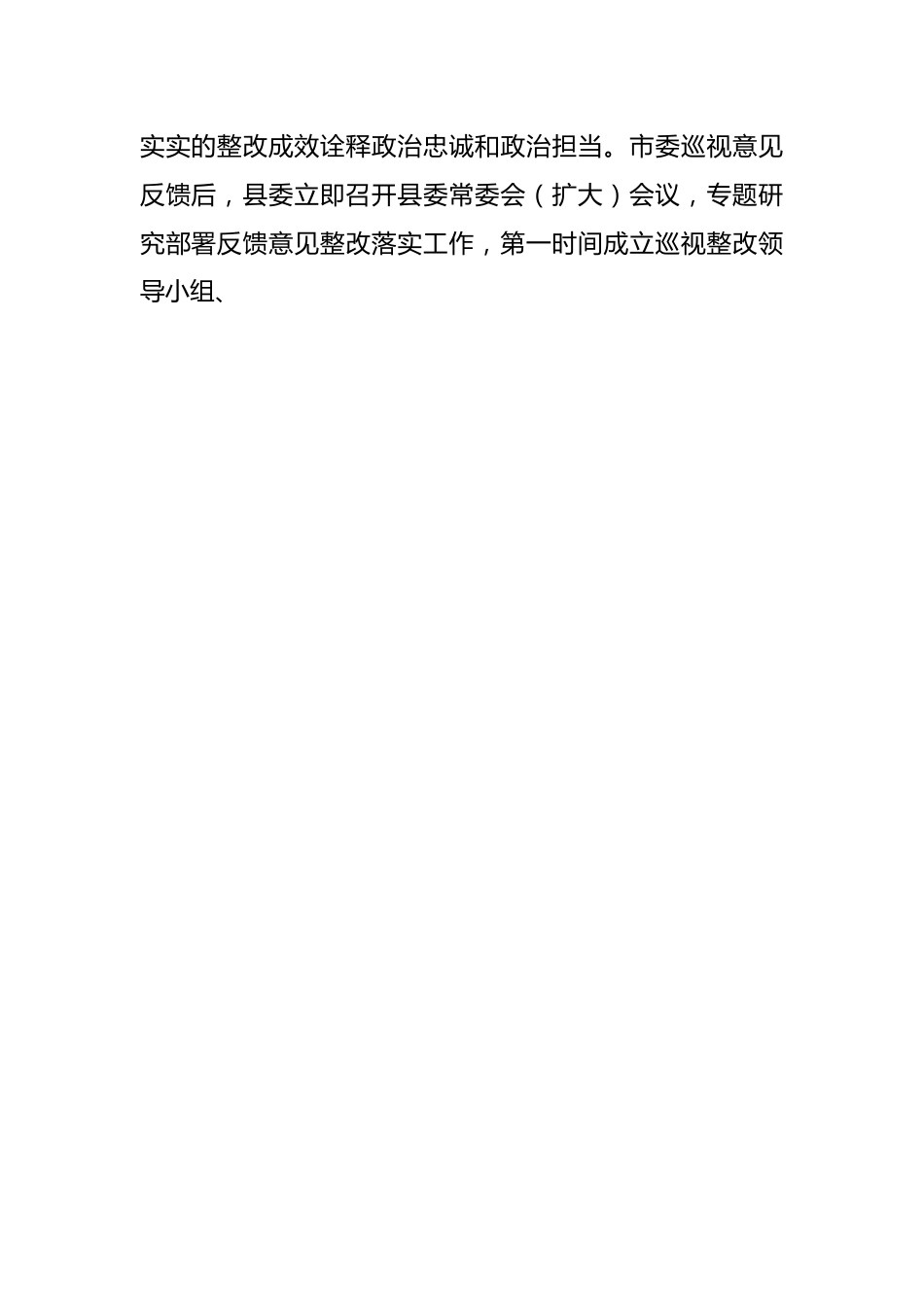 某县委关于X届市委第X轮巡视整改进展情况的报告.docx_第2页