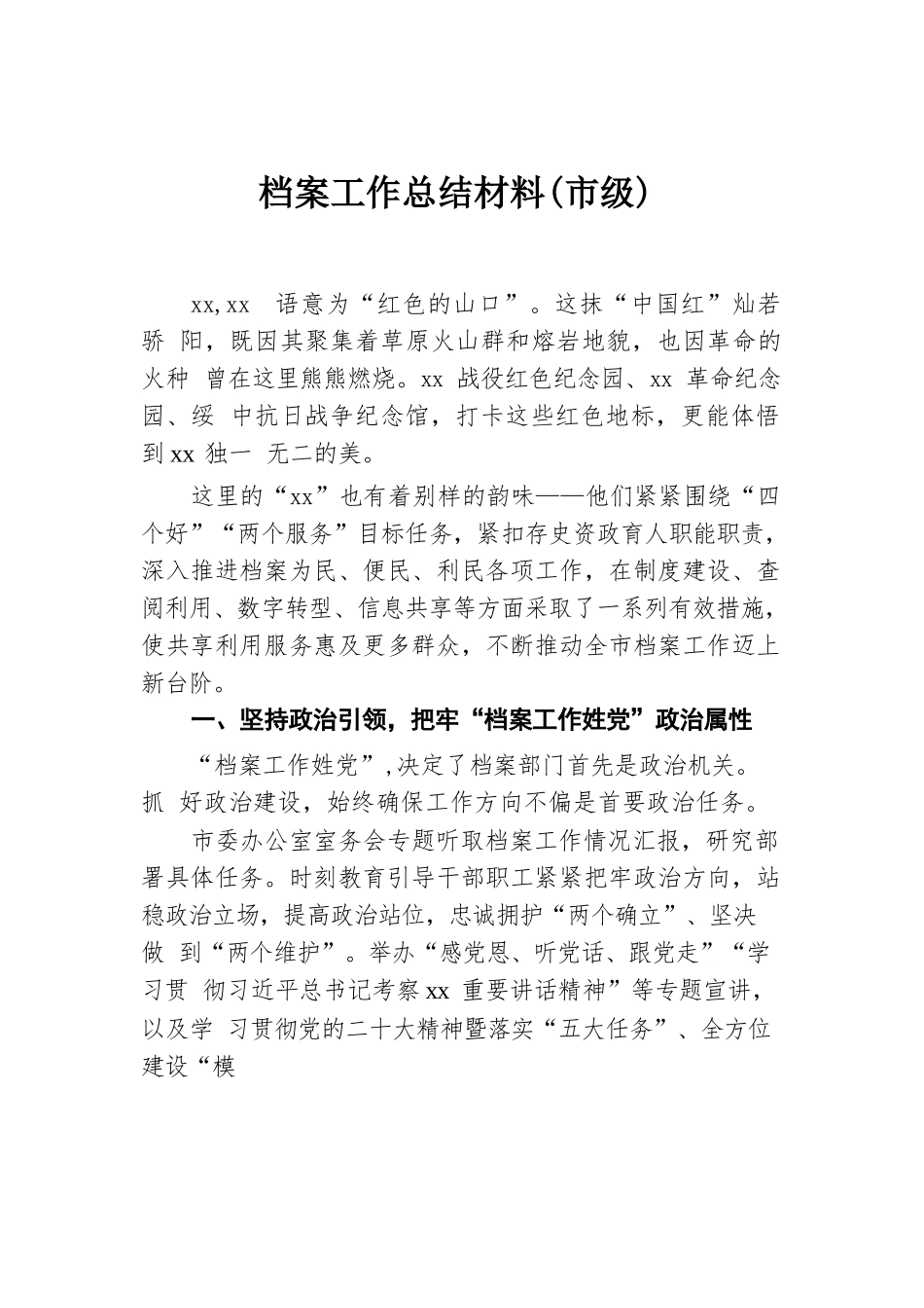 档案工作总结材料（市级）.docx.docx_第2页