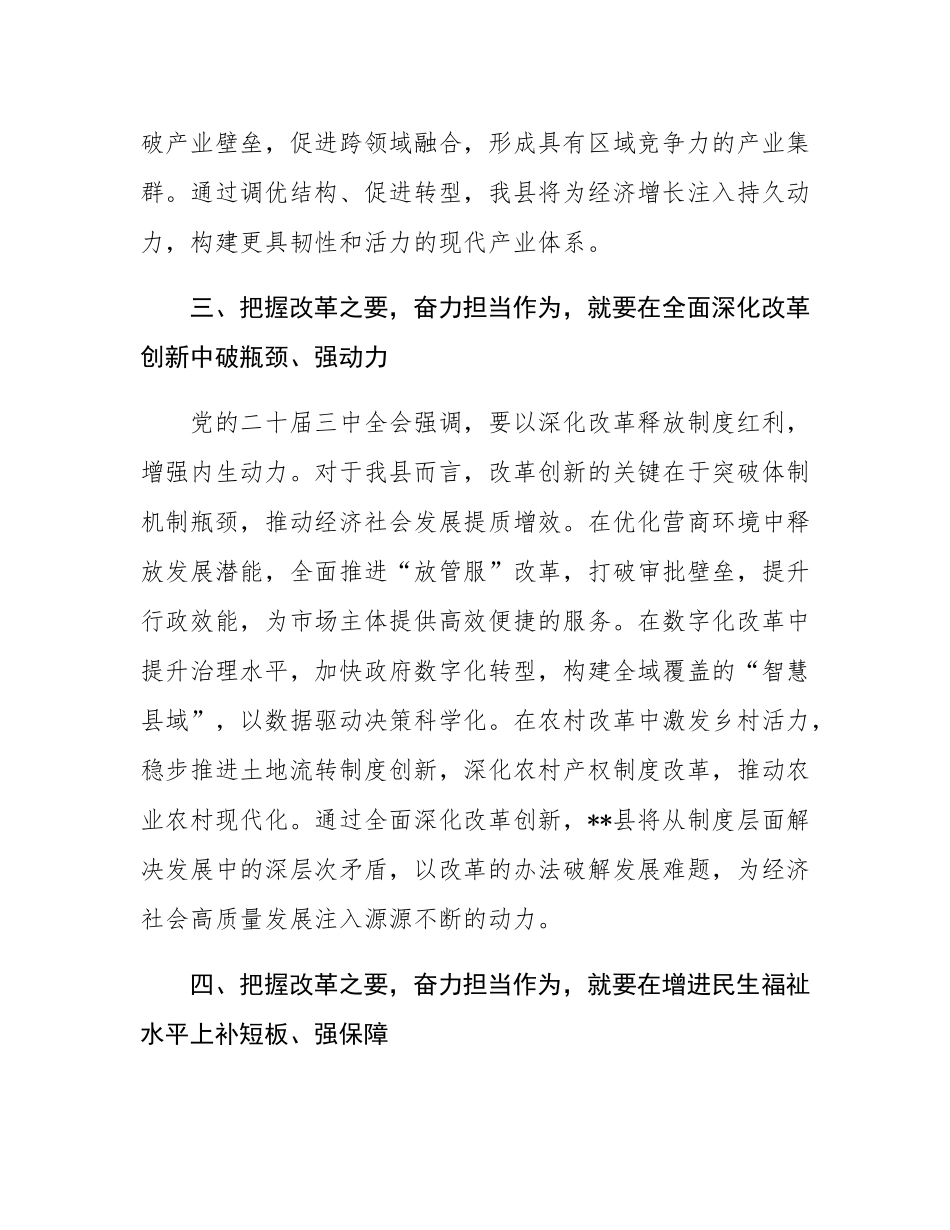 学习贯彻党的二十届三中全会精神研讨班上的交流发言.docx_第3页