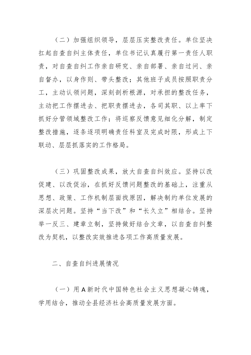 巡察成果运用整改自查自纠情况总结报告.docx_第2页