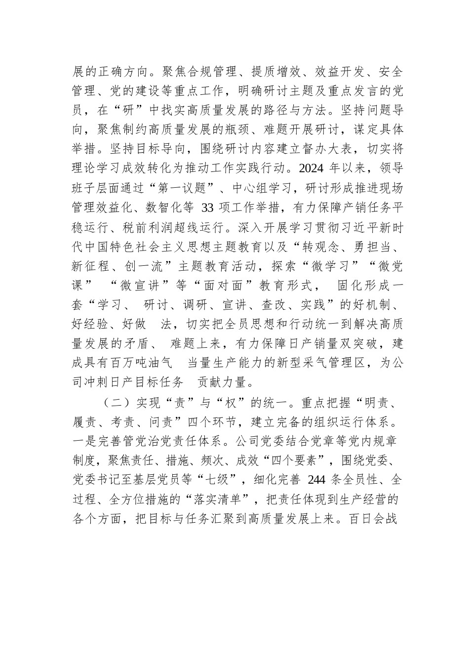 2024年国有能源企业落实全面从严治党主体责任情况报告.docx.docx_第2页