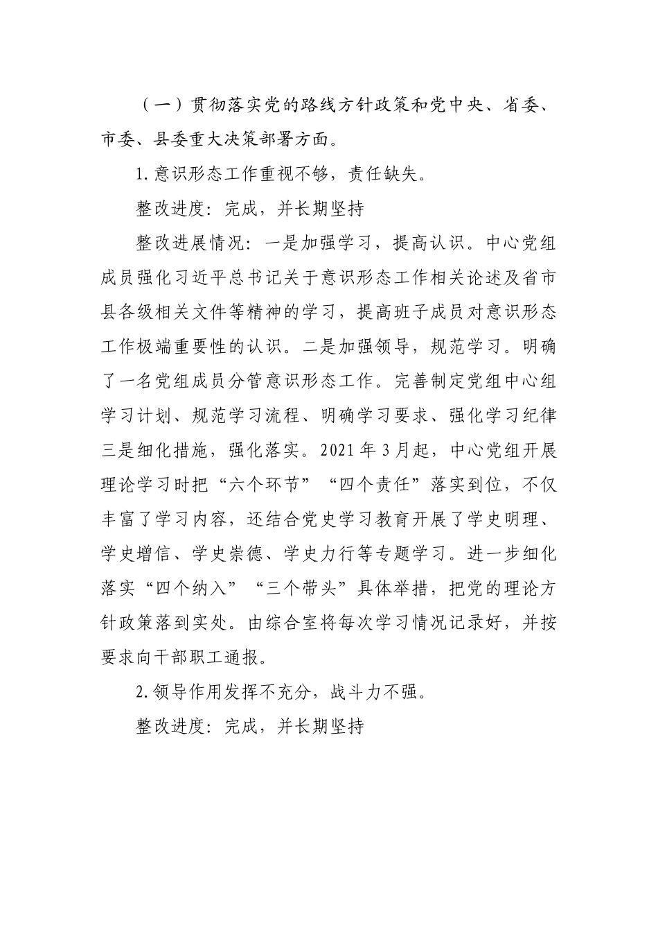 巡察整改进展情况报告.docx_第3页