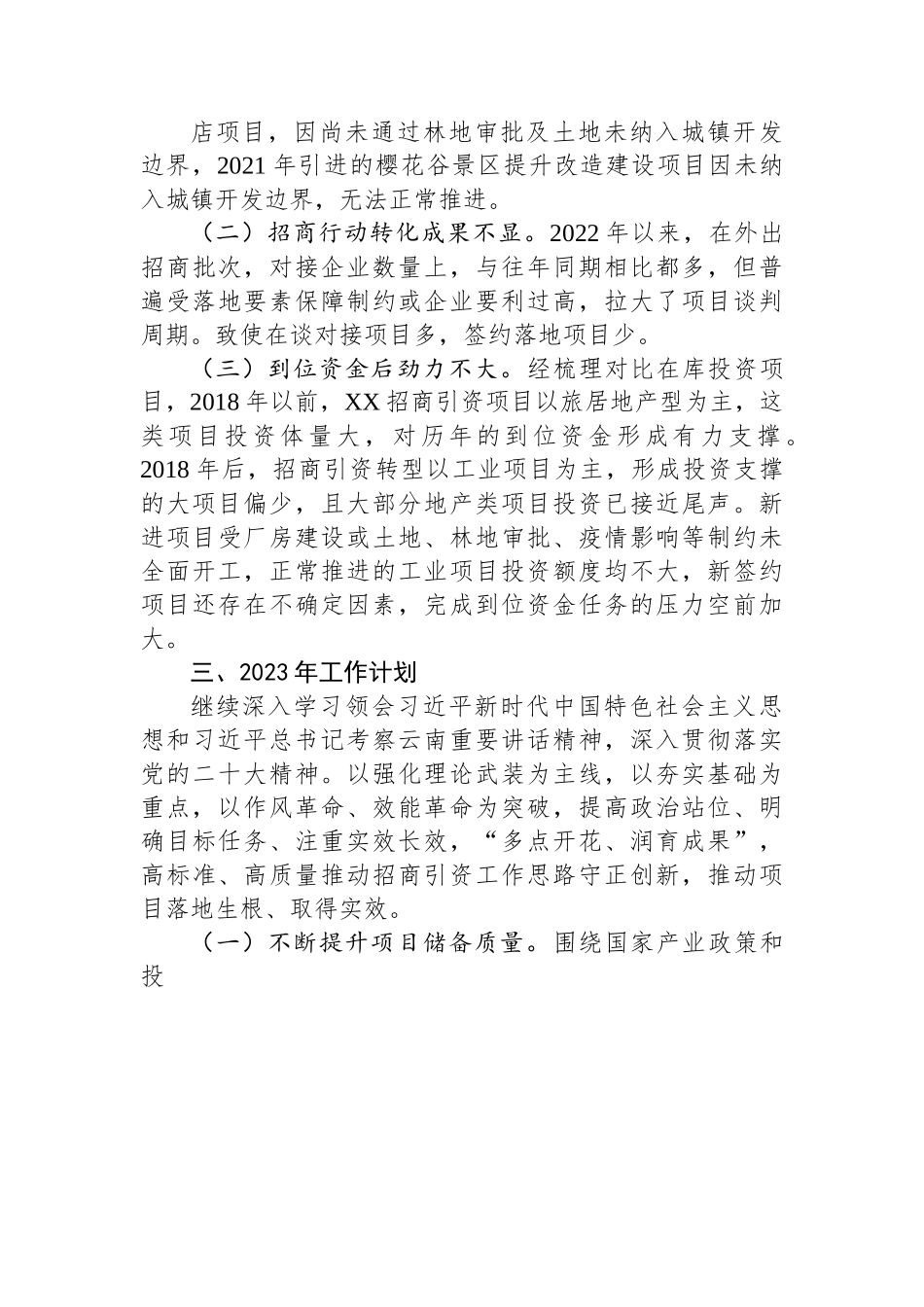 市投资促进局2022年工作总结及2023年工作计划.docx_第3页