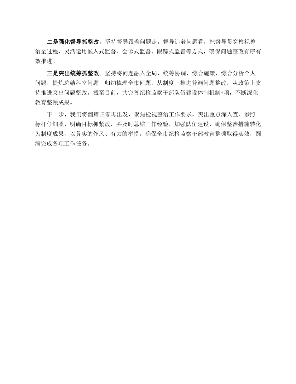 某市纪委监委纪检监察干部队伍检视整改经验总结材料.docx_第3页