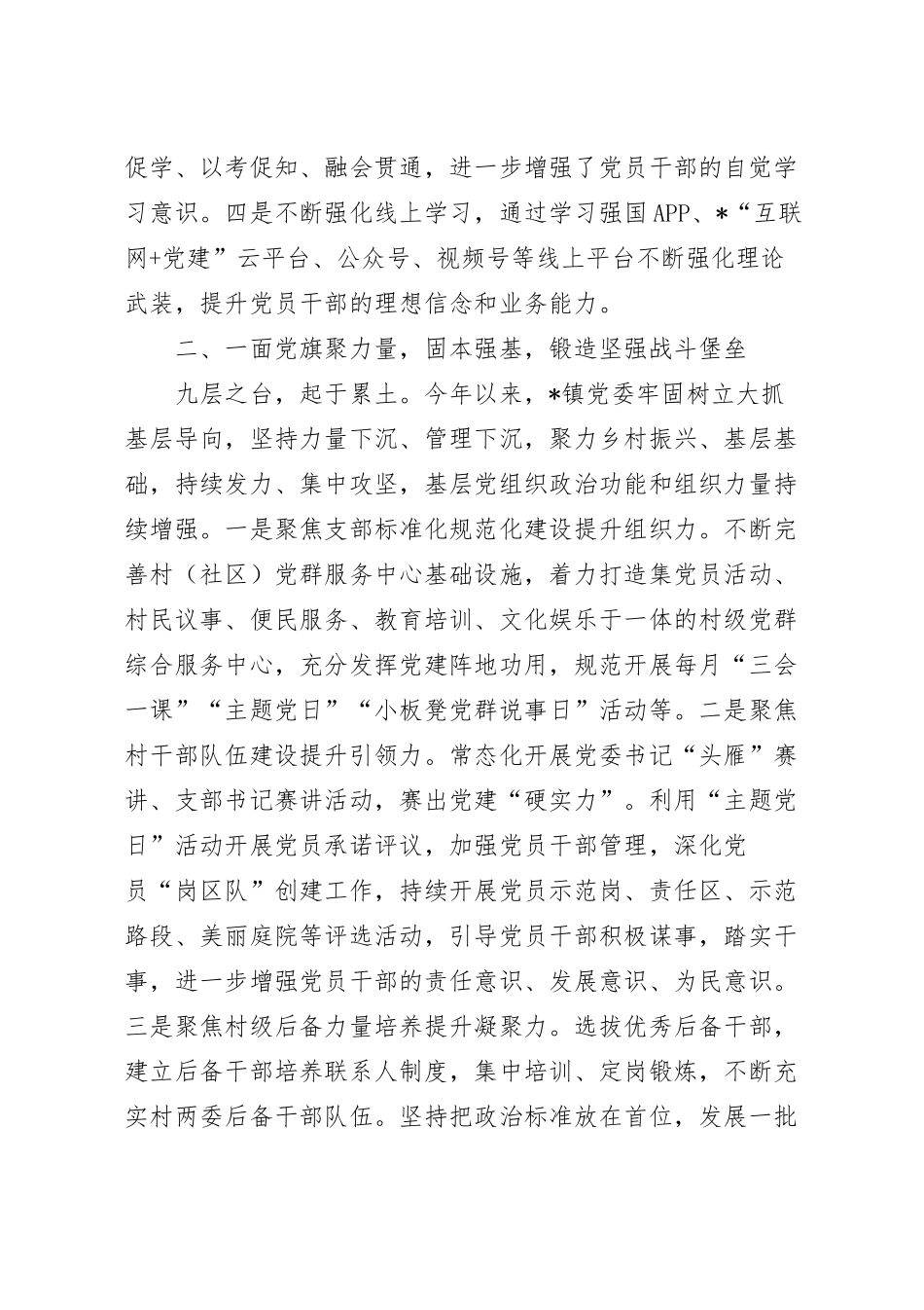 2023年乡镇上半年党建工作总结范文.docx_第3页