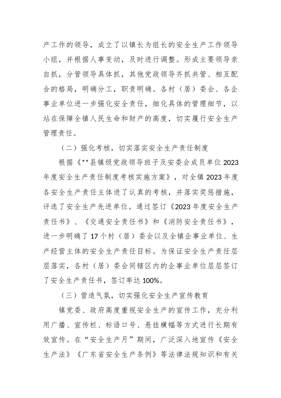 2023年度乡镇上半年安全生产总结.docx_第3页