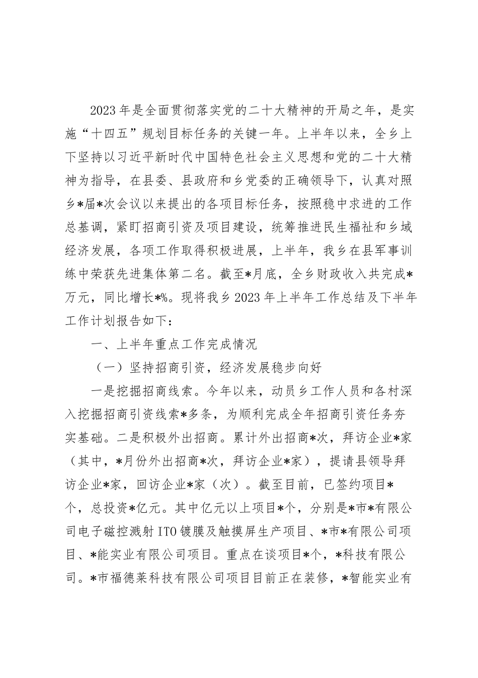 2023年乡镇上半年工作总结.docx_第2页