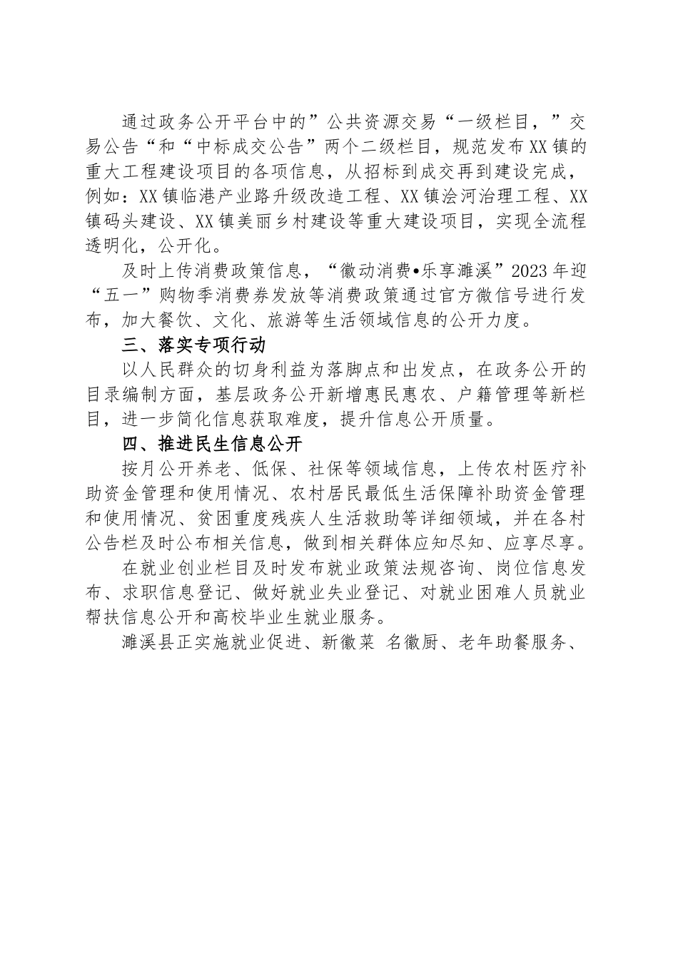 镇2023年政务公开上半年重点工作落实情况.docx_第2页