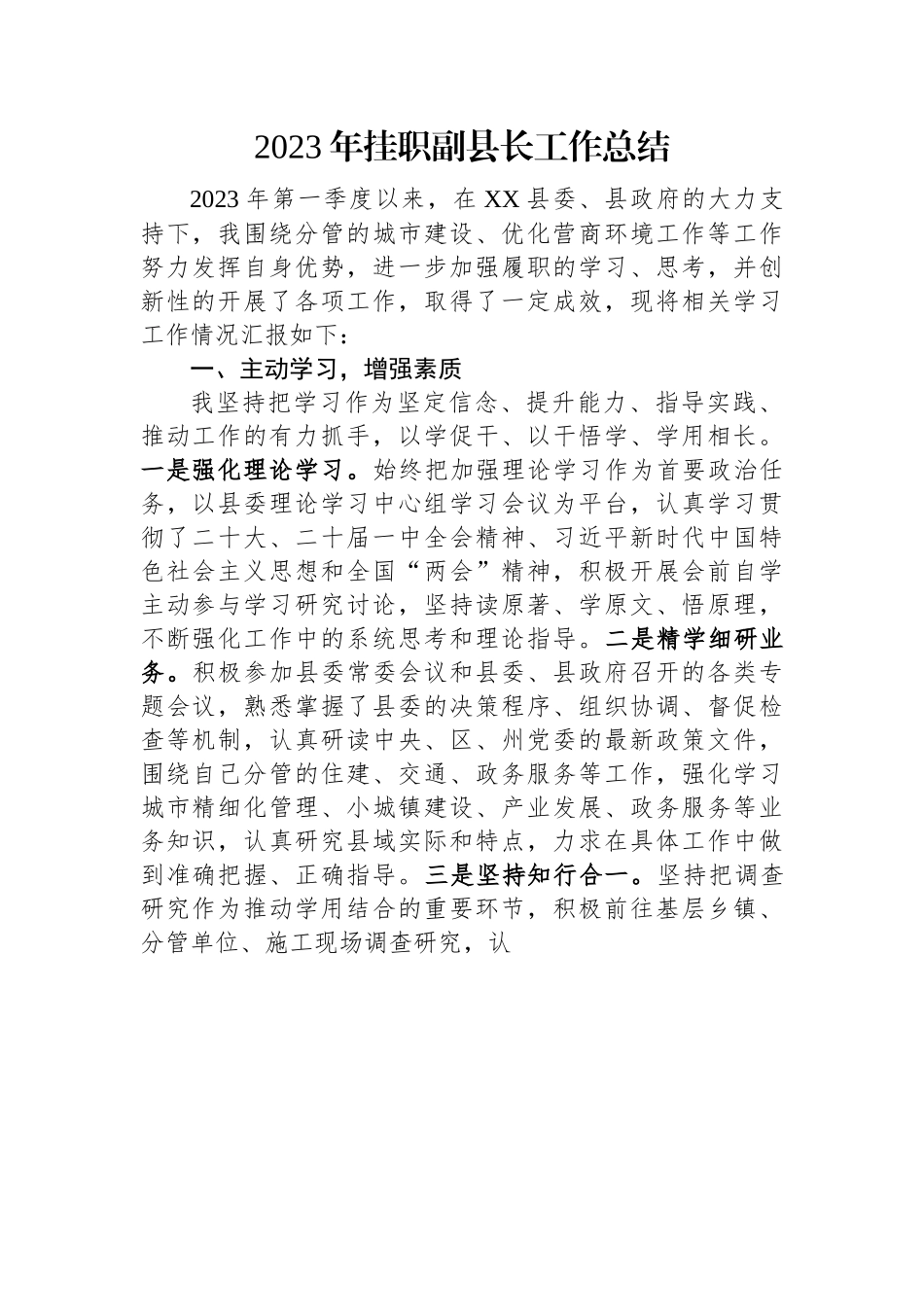 2023年挂职副县长工作总结.docx_第1页